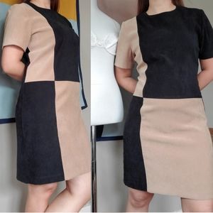 Colorblock Crew Neck Dress